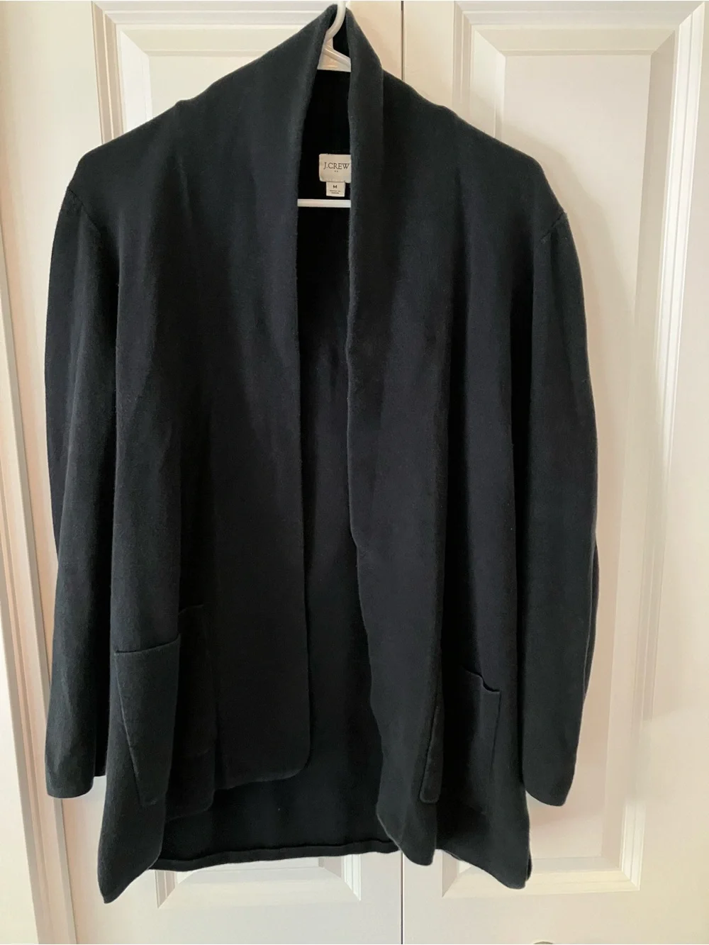 J. Crew Black Open-Front Blazer Cardigan
